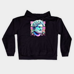 Vaporwave Greek God Kids Hoodie